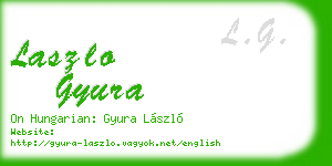 laszlo gyura business card